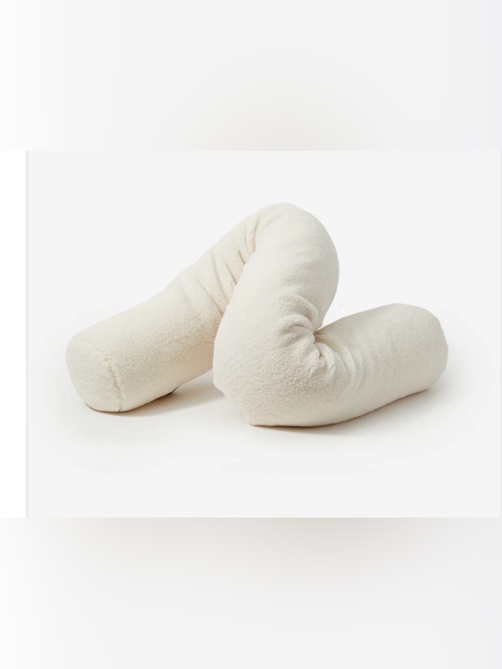 Buffy Wiggle Pillow with cream cover